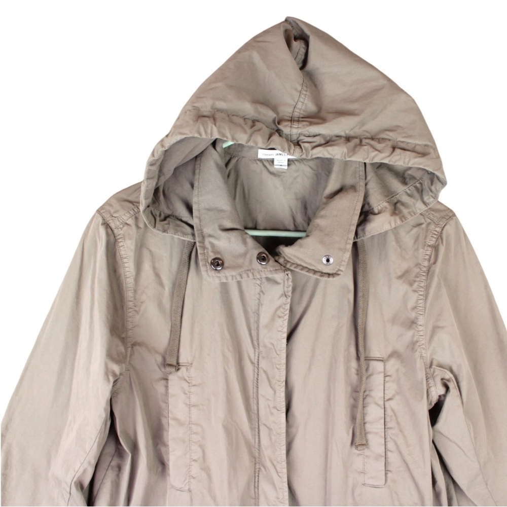James Perse Standard Hooded Parka Full Zip Jacket Womens Size 3 Beige Yosemite - Picture 5 of 14